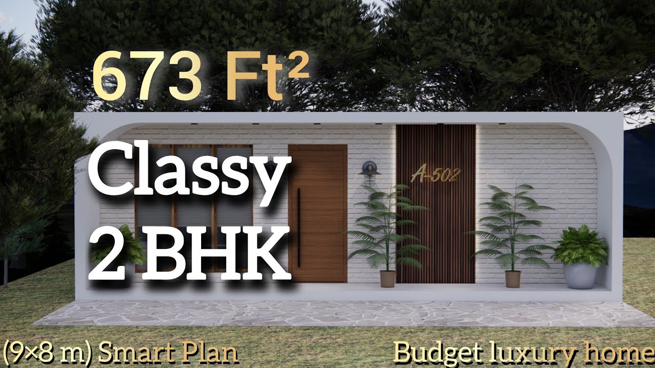 Inside a stunning 2 BHK House Designed in Classy Interior ✨ | 673 Ft² (9×8 m)