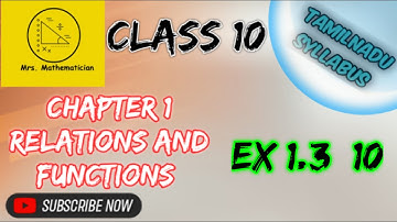 10th maths chapter 1 Ex1.3  10  |TN maths chapter 1 Relations and functions Exercise 1.3 10  problem
