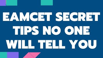 EAMCET SECRET TIPS TO QUALIFY || EAMCET TIPS ONLY TOPPERS KNOW || HOW TO QUALIFY IN EAMCET || BWTS