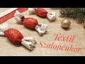 Textil szaloncukor varrása |Hagyományos karácsonyfadísz készítés |Christmastree Candy DIY Sewing
