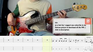 Career Overview Radiohead - Karma Police BASS COVER + PLAY ALONG TAB + SCORE PDF
