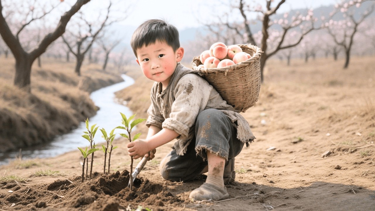 小男孩幫養母種桃樹賺生活費，殊不知養母是假裝落魄的首富！ 10年種樹只為考驗繼承人，男孩成年當天直接繼承億萬財產，逆襲人生！#反轉  #短劇 #親情