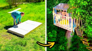 DIY TREEHOUSE FOR SUMMER EVENINGS || BEST SUMMER CRAFTS FOR YOUR BACKYARD