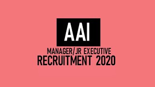 AAI Manager Recruitment 2021 | AAI Junior Executive Recruitment 2020 | Exam Pattern | Imp Date