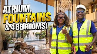 INSIDE THE "ATRIUM HOUSE": A MODERN 4 BEDROOM BUILD WITH A WATER FOUNTAIN& DUAL  BALCONIES 
