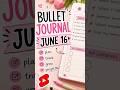 Bullet journal June 16 ✨|i.aifa|#shorts#bulletjournal#journal