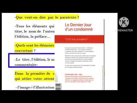1bac le dernier jour d' un condamné analyse du paratexte question réponse