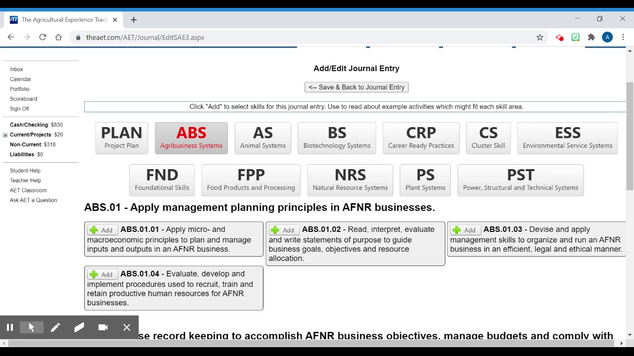 How to Enter Journal Entries in the AET - YouTube