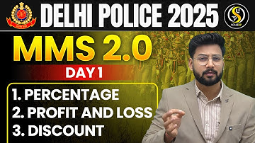 Percentage + P&L + Discount Mastery | Delhi Police 2025 | 15/15 Marks Guarantee | By Shivam Sir