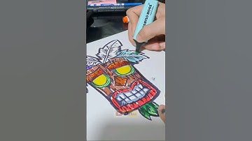 dibujando Ak Aku Crash Bandicoot DRAW #shorts  #drawing #crashbandicoot