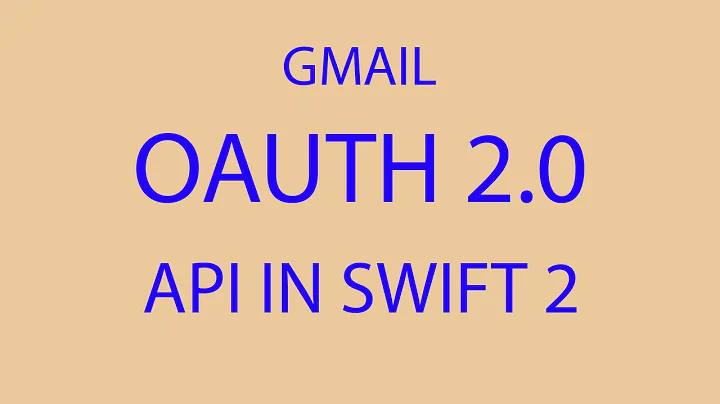 iOS Apps & Tanmay Answers: Using the Gmail OAuth 2.0 API in Swift 2 (Irshad's Question)!