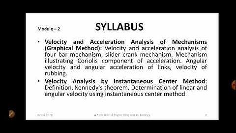 KOM Module-2 velocity and Acceleration Class-2