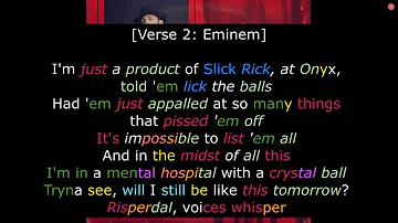 Eminem - Godzilla (ft. Juice WRLD) - Lyrics Highlighted/Colored Rhyme Scheme