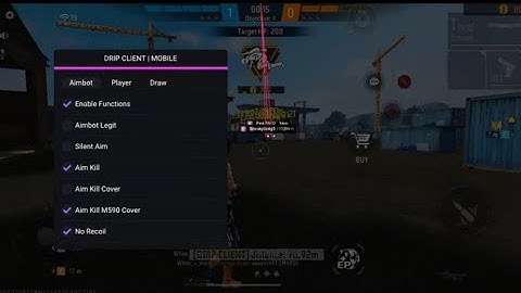 DRIP CLIENT FREE MOD MENU| AIMKILL M590 COVER KILL DRIP CLIENT| HG CHEAT MOD MENU | MOBILE PANEL
