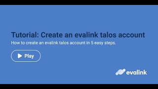 evalink tutorial | Create an evalink talos account