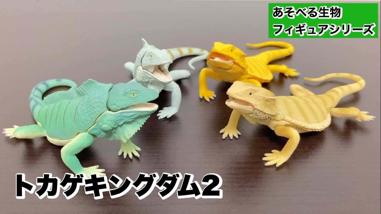 これが300円！【ガチャガチャ】トカゲキングダム2全4種開封！あそべる