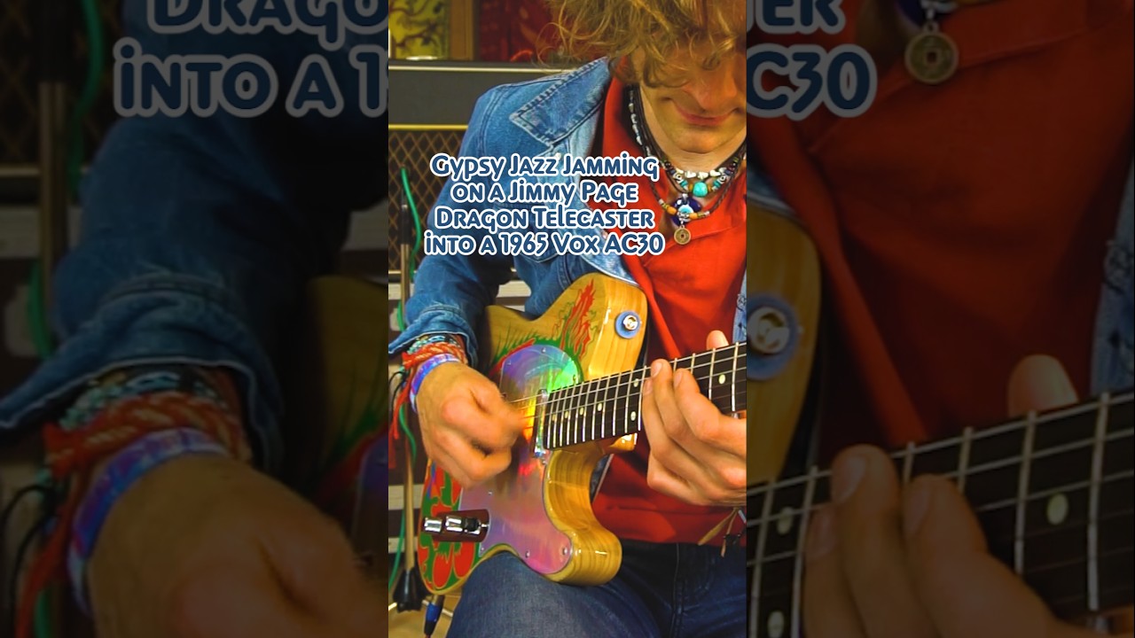 Gypsy Jazz Jamming on a Jimmy Page Dragon Telecaster into a 1965 Vox AC30 🧿 
