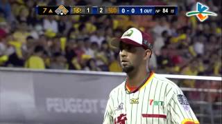 20130929 CPBL 象VS獅 7上 獅隊換投 費古洛怒了