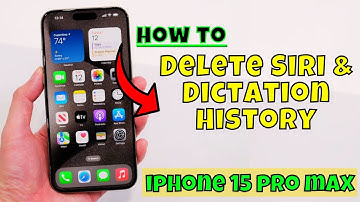 How to Delete Siri & Dictation History iPhone 15 Pro Max
