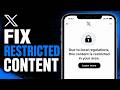 Fix Due to local regulations this content is restricted on X | Twitter content in restricted problem