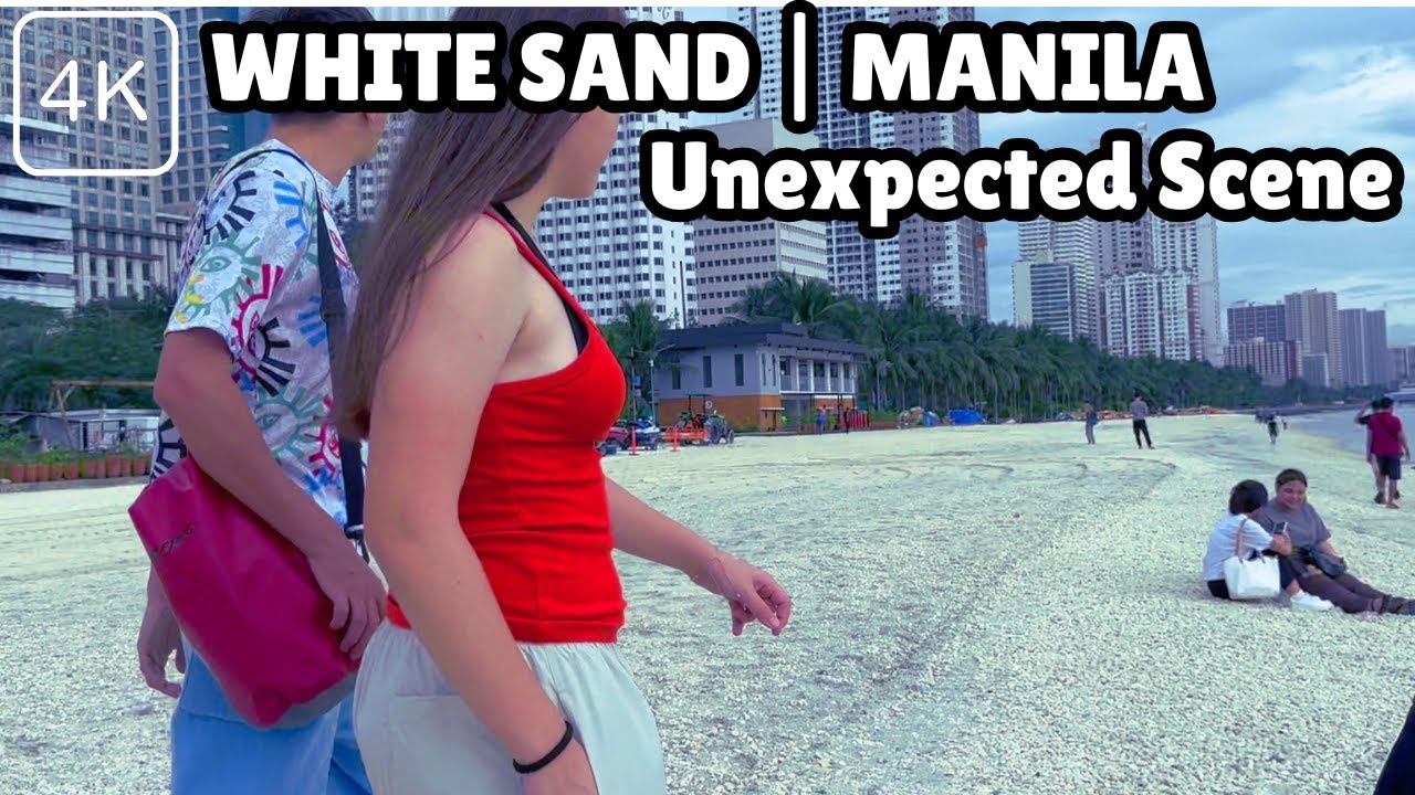 Dolomite Beach Walking Tour | Roxas Boulevard Manila Bay Philippines  | Uncut 4k 