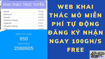 kiếm tiền online/web miningonline khai thác mỏ 8 loại tiền điện tử tự động đăng ký có 100gh miễn phí