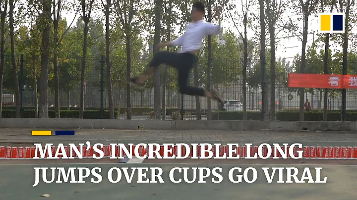 Man goes viral for incredible long jumps over cups in China - DayDayNews