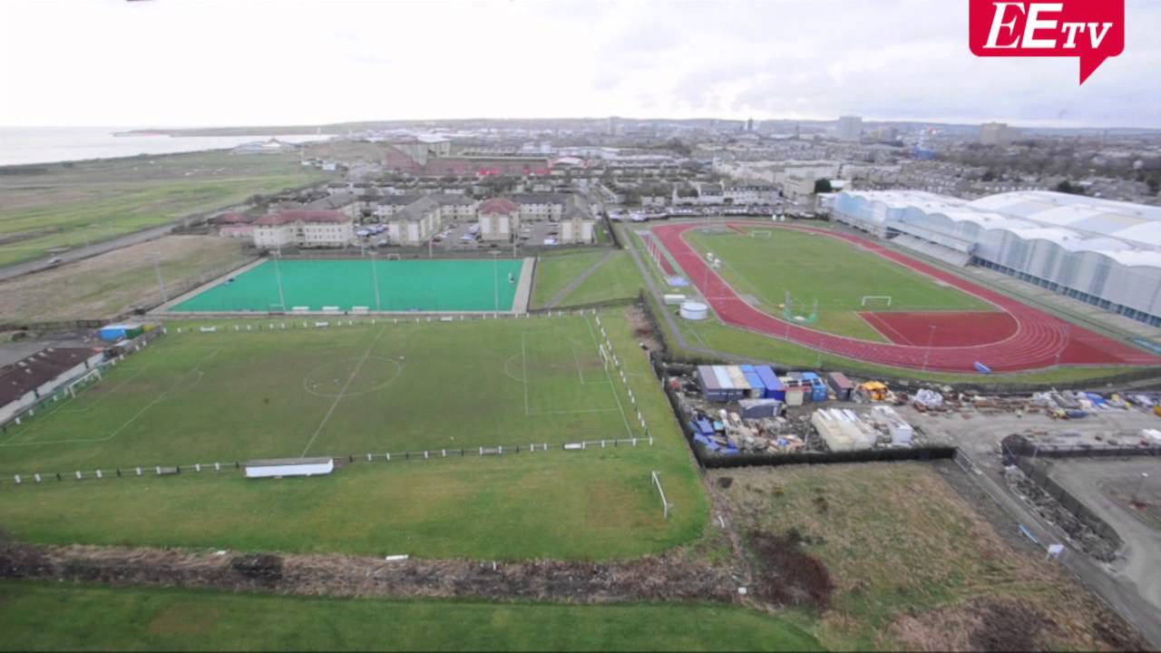 Aerial view of the Aberdeen Sports Village YouTube