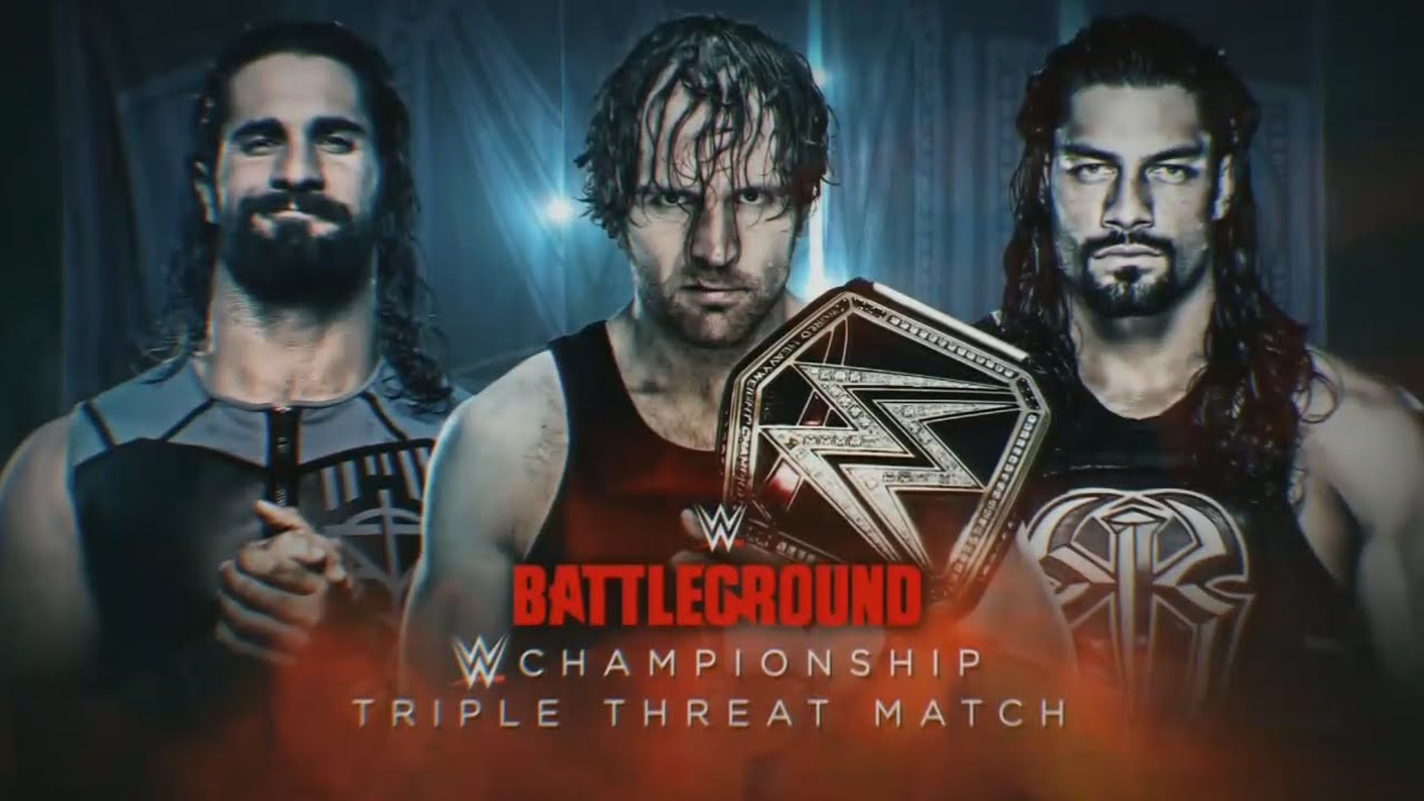Risultati immagini per roman reigns seth rollins dean ambrose battleground