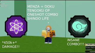 MENZA + DOKU TENGOKU OP ONESHOT COMBO | Shindo Life Roblox