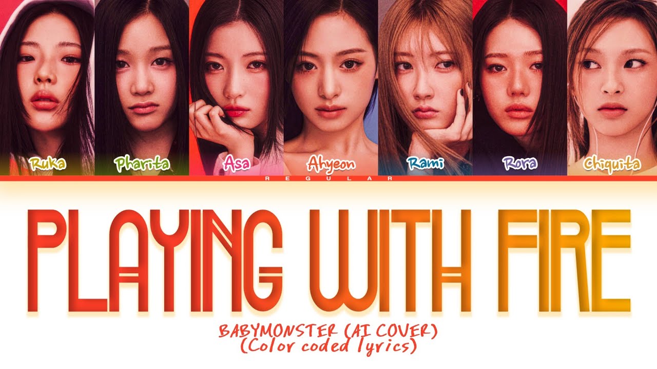 [AI COVER] BABYMONSTER 'Playing with fire 불장난' lyrics (Color coded lyrics)