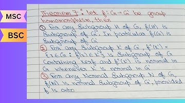 homomorphism | theorem 7 | normal subgroups #mathematics