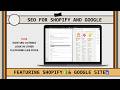 SEO Google Site vs Shopify vs Pixpa
