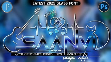 Glass font dp editing || 2025 trending glass font dp editing || How to make glass font editing 2025