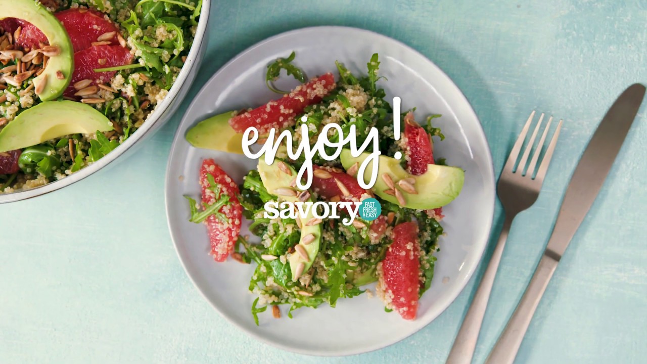 How to Make Quinoa Salad with Grapefruit and Avocado | SavoryOnline - YouTube