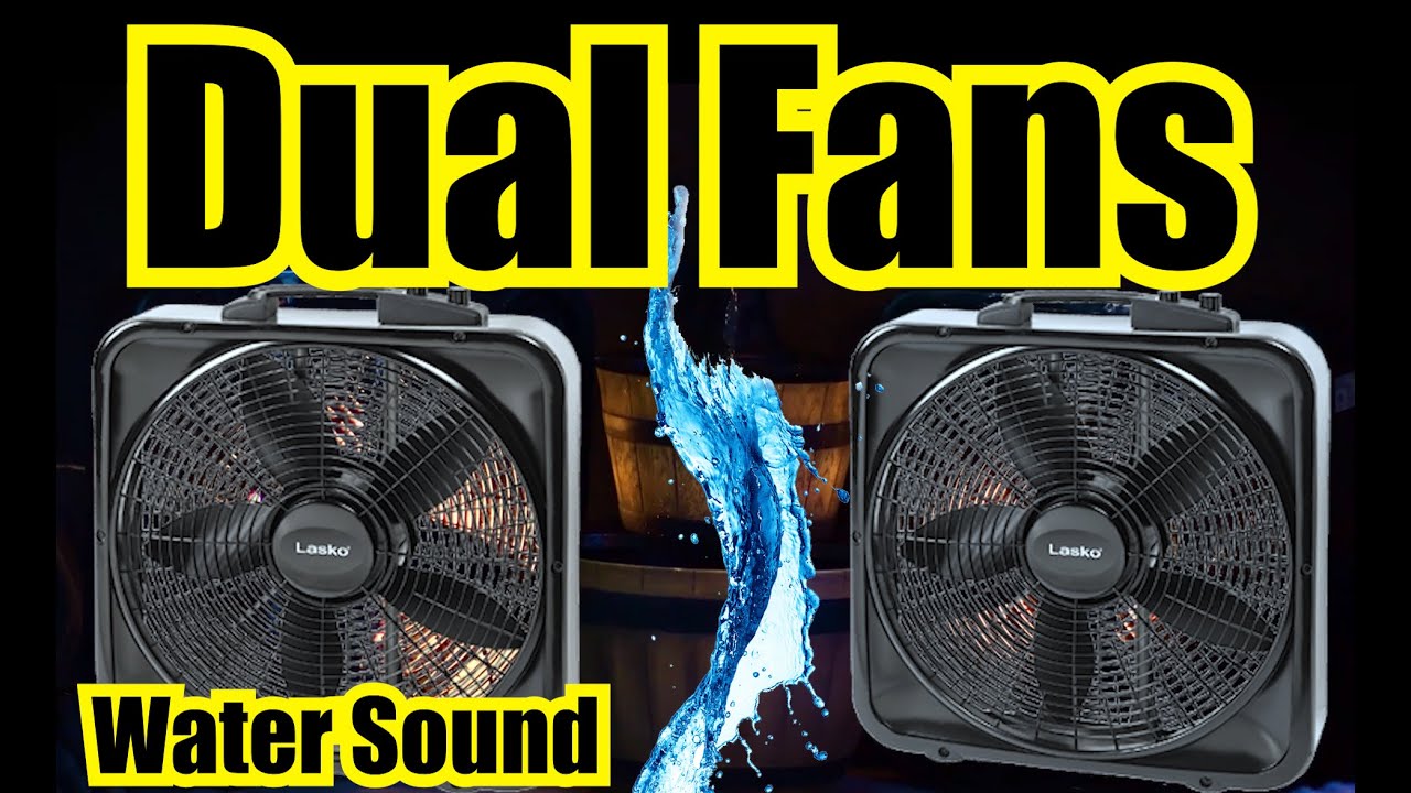 Dual Fans + Water Fountain Sound = 10 Hours of Relaxing White Noise via