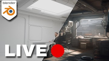 Scifi Interior Design - 2D to 3D - Blender Livestream