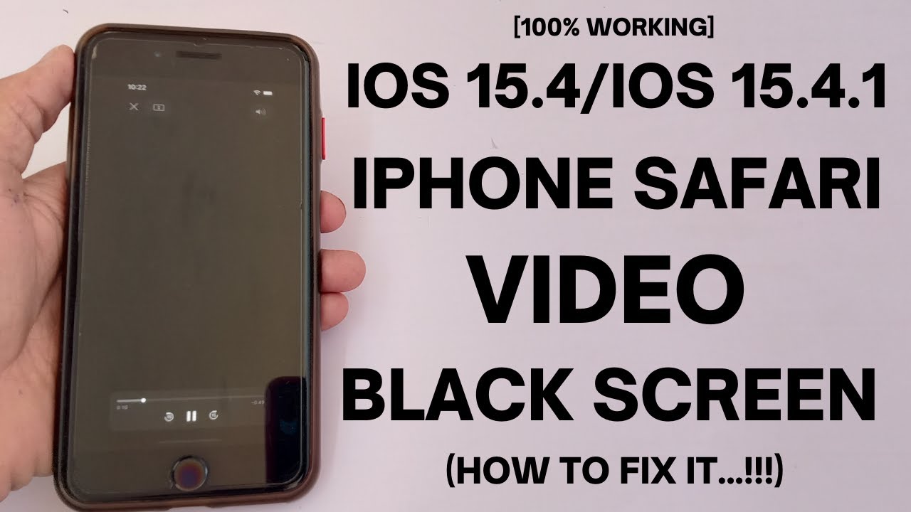 safari video black screen iphone 7