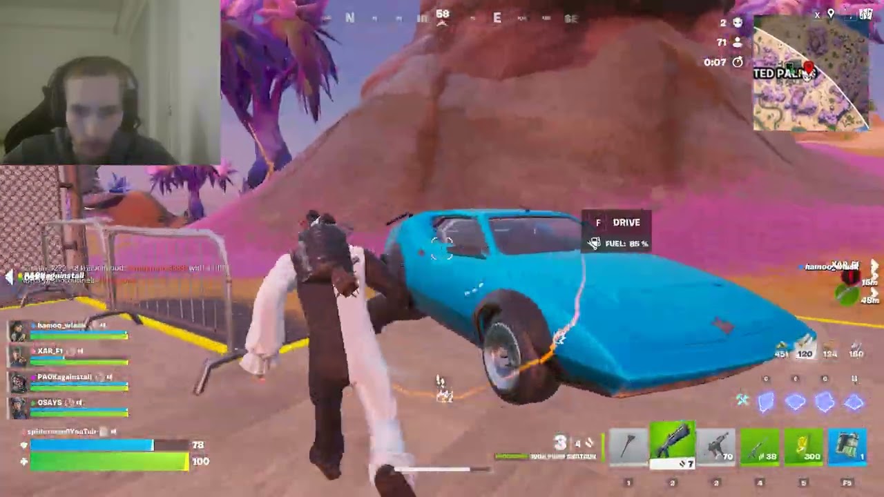 Playing ranked zero build with randoms, zero build 1v1, playing bank heist creative map