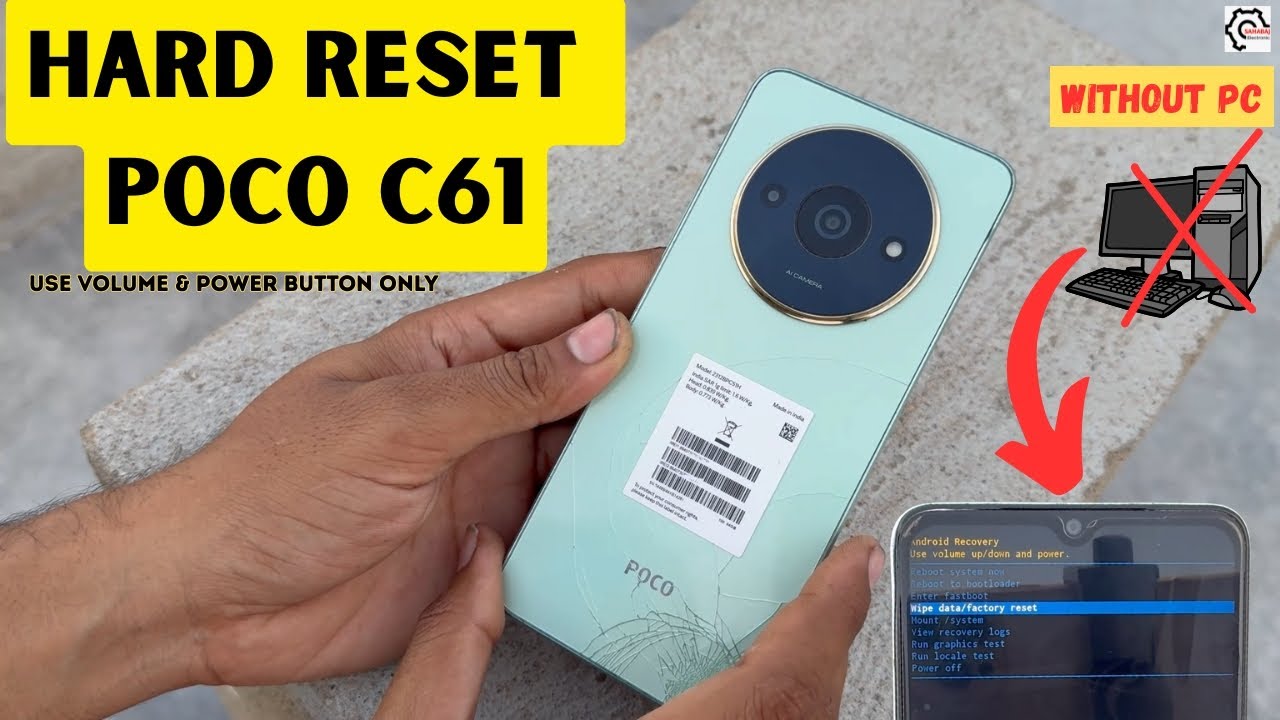 POCO C61 Hard Reset Without PC | Factory Reset POCO C61 Using