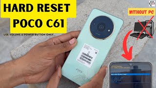POCO C61 Hard Reset Without PC | Factory Reset POCO C61 Using