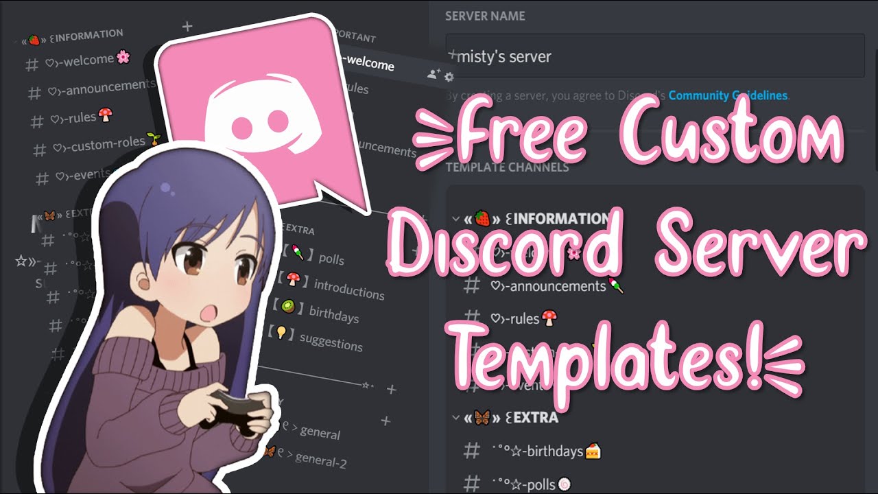 FREE Custom Discord Server Templates! - YouTube