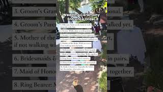 Wedding Ceremony Entrance Order #weddingceremony#weddingtips#weddingday#weddingsbyalexis#oklahoma