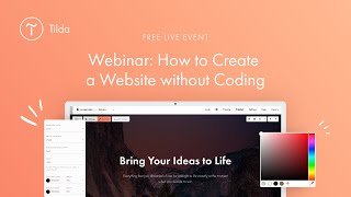 Webinar How to Create a Website without Coding Aug. 17, 2021