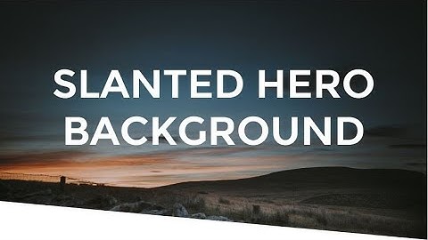 Slanted Hero Background Using CSS | Clip-path polygon