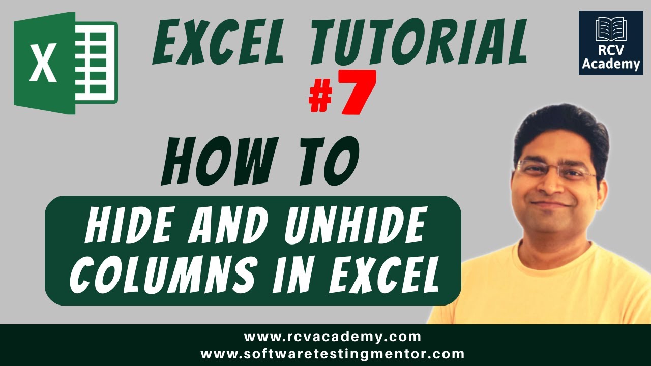 Excel Tutorial #7 - How to Hide and Unhide Columns in Excel - YouTube