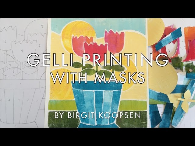 Gel Plate Printing Techniques - Die Cuts As Masks #gelliplateprinting 