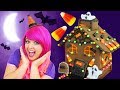 Let's Make A Halloween Cookie House! | DIY Halloween Chocolate Cookie House Kit | KiMMi THE CLOWN