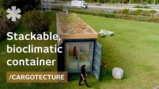 On designing a stackable, bioclimatic shipping container home