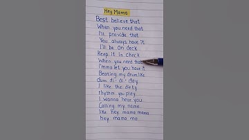 Thumbnail of Hey Mama - David Guetta ft Nicki Minaj, Bebe Rexha & Afrojack | handwritten lyrics |#heymama #lyrics